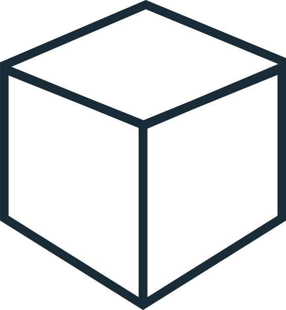 六角形盒子线条艺术图标标志模板设计图片下载