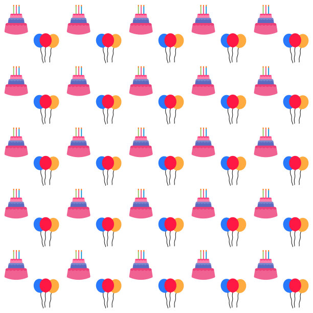 生日概念无缝图案图片下载