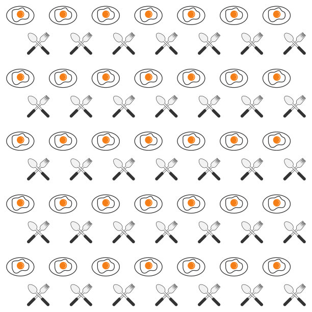 单面煎蛋无缝图案图片下载