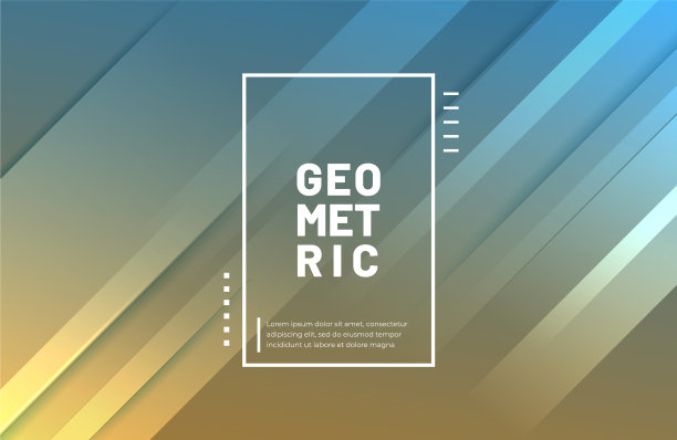 抽象的几何背景在蓝色和黄色图片下载