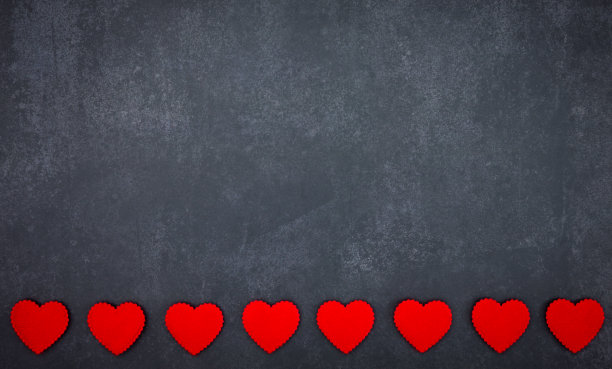 红心的爱情和情人节的概念图片下载
