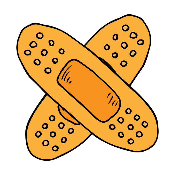 医用石膏图标医用绷带手绘图片下载