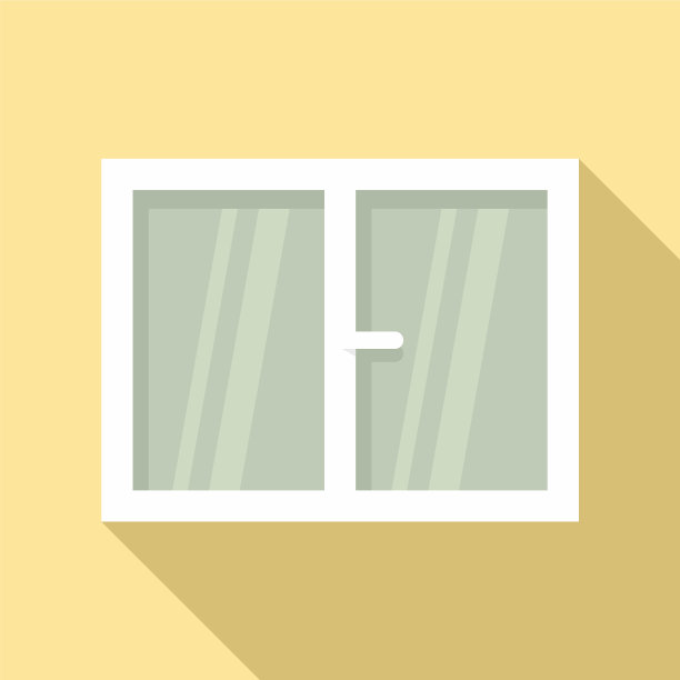 塑料窗口安装图标平坦风格图片下载