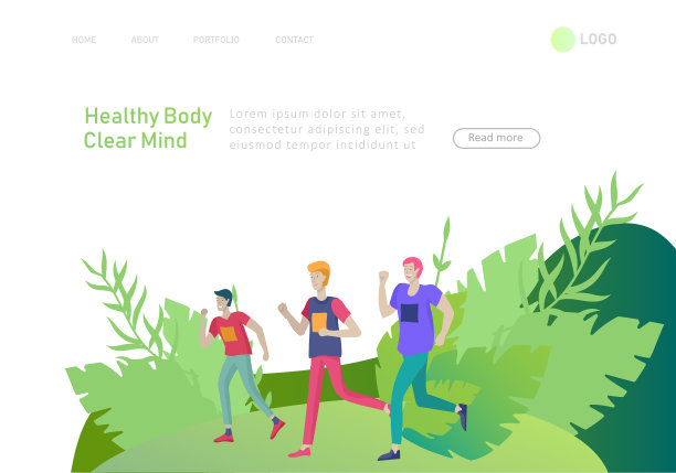 登陆页面模板与跑步组的人图片下载