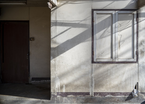 旧窗户和墙壁背景照片图片下载