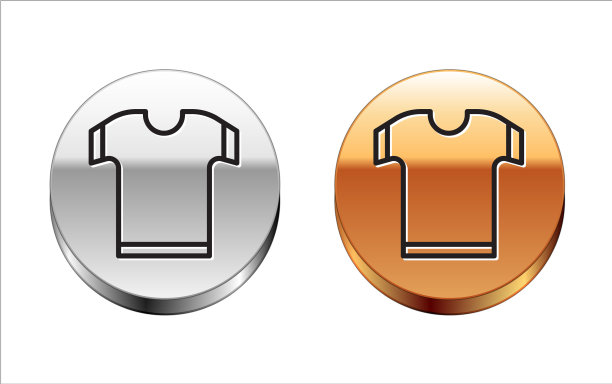 黑色线条的t恤图标孤立在白色图片下载