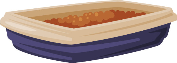 宠物猫砂盒塑料动物厕所卡通图片下载