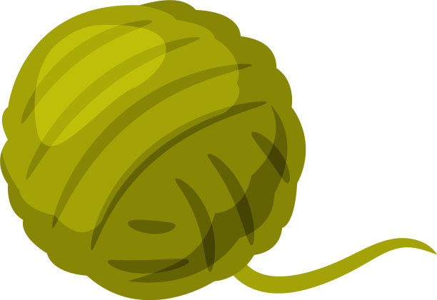 球纱线玩具猫宠物的卡通风格图片下载