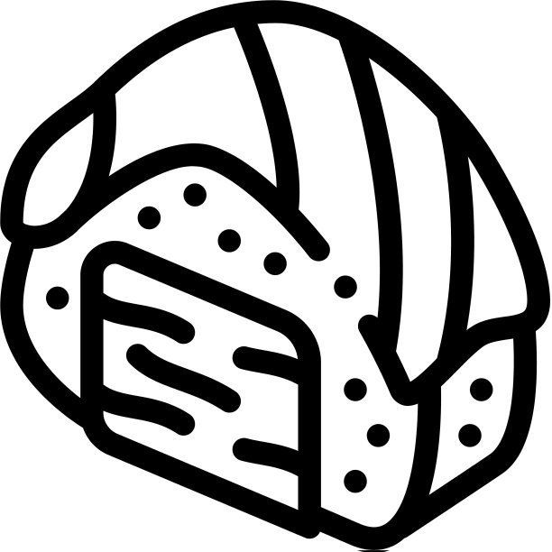 寿司卷与鲑鱼的图标轮廓图片下载