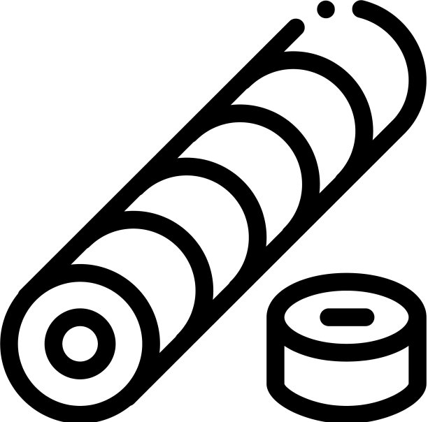 寿司卷烹饪图标大纲图片下载