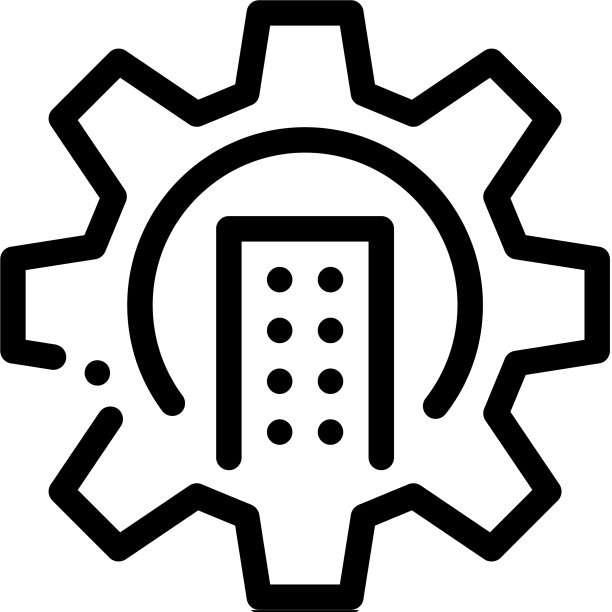 智能家居机械齿轮图标轮廓图片下载