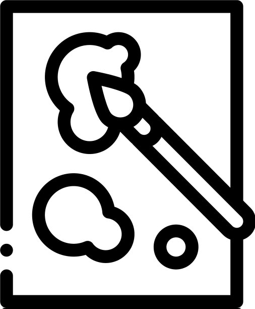 幼儿绘画图标轮廓图片下载