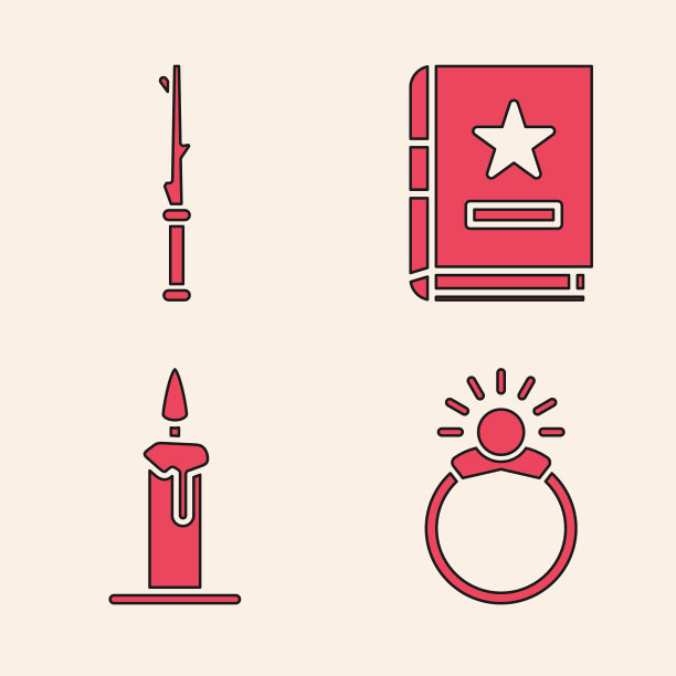 集魔法石戒指与宝石魔术棒古老图片下载