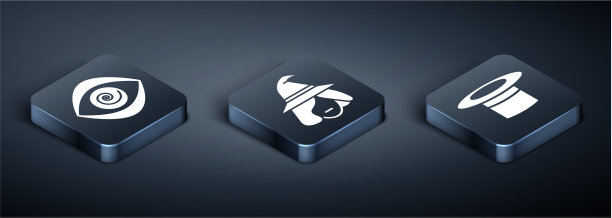 设置等距催眠魔术师帽和女巫图片下载