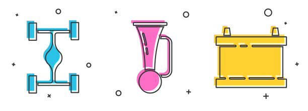 在车辆和汽车上设置底盘车信号喇叭图片下载