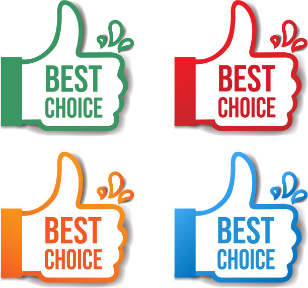 最好选择贴纸孤立白色背景图片下载