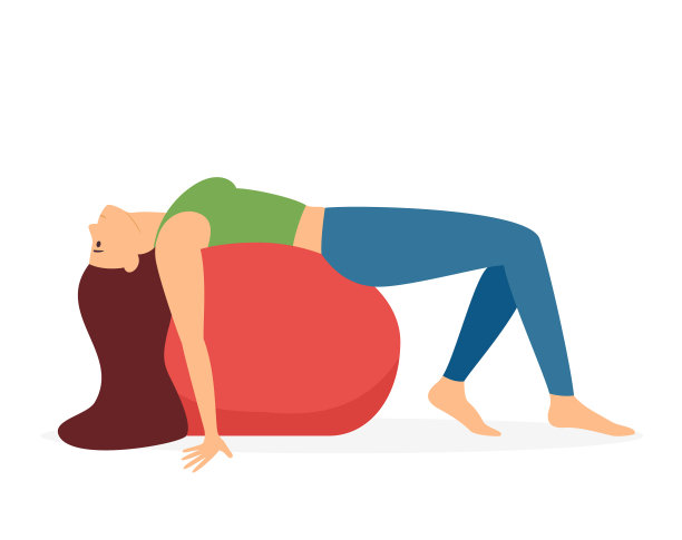 拿着球做瑜伽的女人图片下载