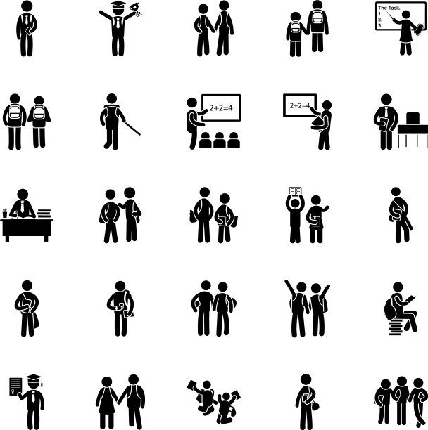 学校字形图标图片下载