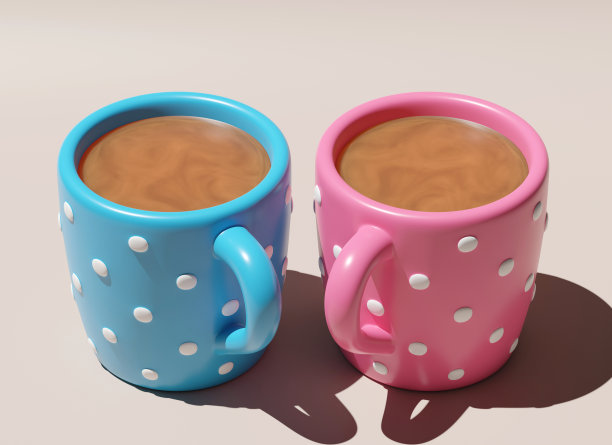 咖啡杯渲染图片下载