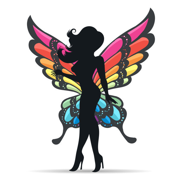 蝴蝶翅膀的女孩图片下载