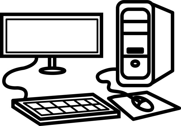 电脑图标简单线条设计图片下载