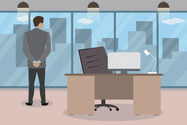 一个商人站在后面看着图片下载