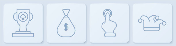 设行赌场扑克奖杯奖杯手握图片下载