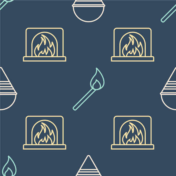 设置消防锥桶内部壁炉和壁炉线图片下载