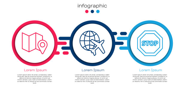设置线折叠地图与位置标记地球仪图片下载