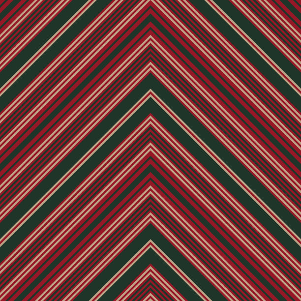 圣诞人字形斜条纹无缝图片下载