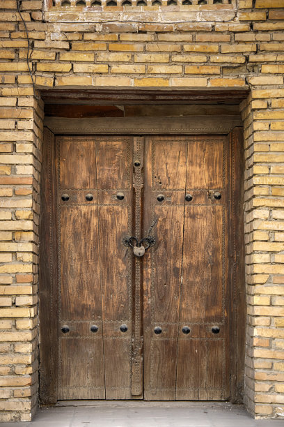 乌兹别克斯坦布哈拉传统木门图片下载