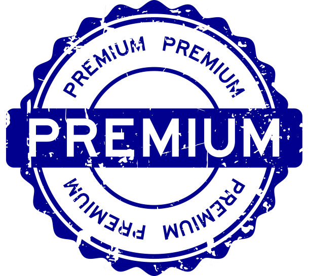 垃圾蓝色优质圆形橡胶印章图片下载