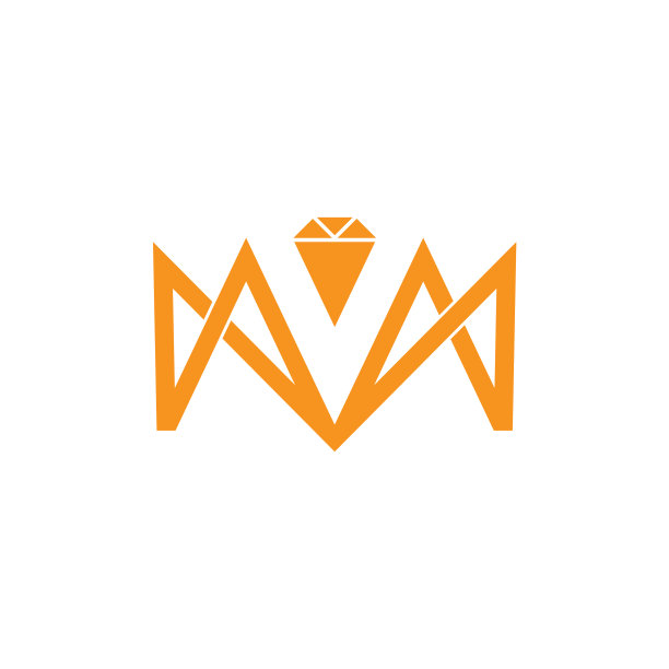 字母m几何线条菱形标志图片下载