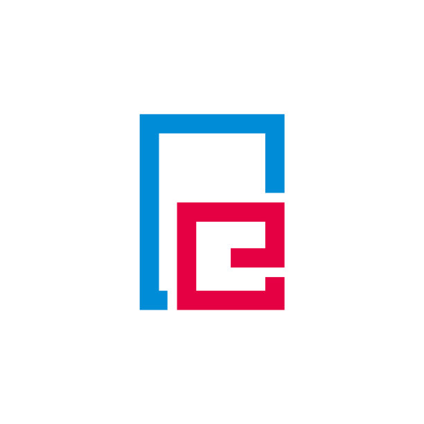 抽象的字母是简单的框架符号标志图片下载