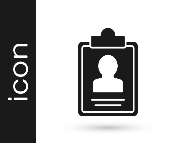 灰色剪贴板与简历图标隔离在白色图片下载