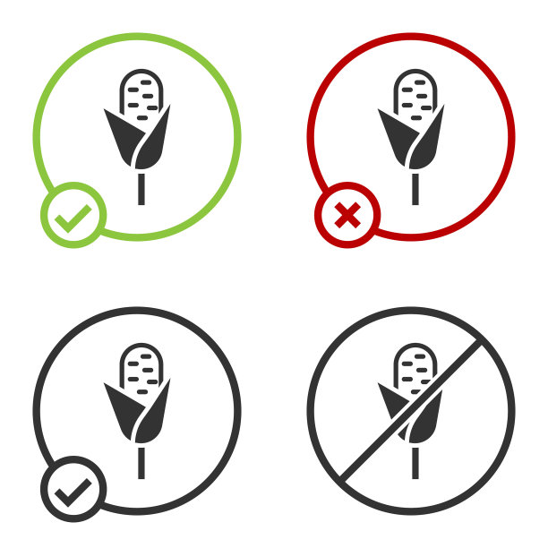 黑玉米图标孤立在白色背景图片下载