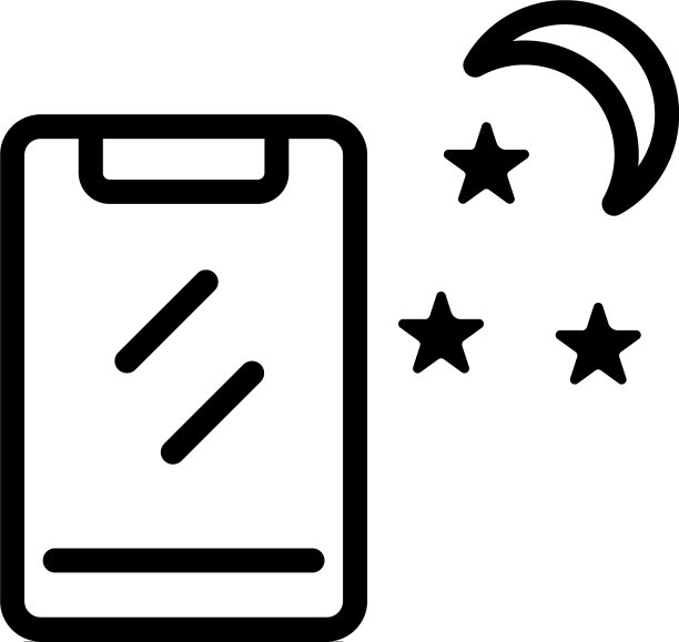 睡眠小工具图标轮廓风格图片下载