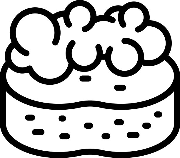 海绵泡沫图标轮廓风格图片下载