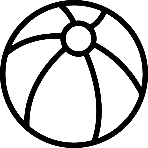 浴球图标轮廓风格图片下载