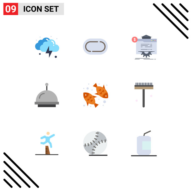 设置9个现代UI图标符号标志图片下载