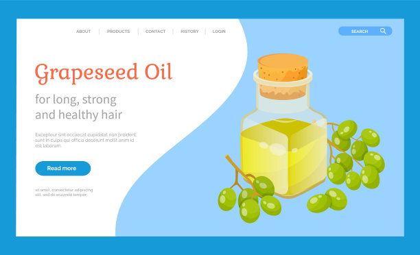 葡萄和发油在瓶子明信片向量图片下载