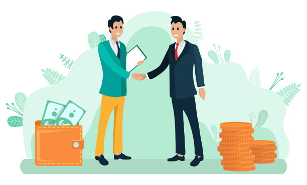 商人握手，伙伴矢量图片下载