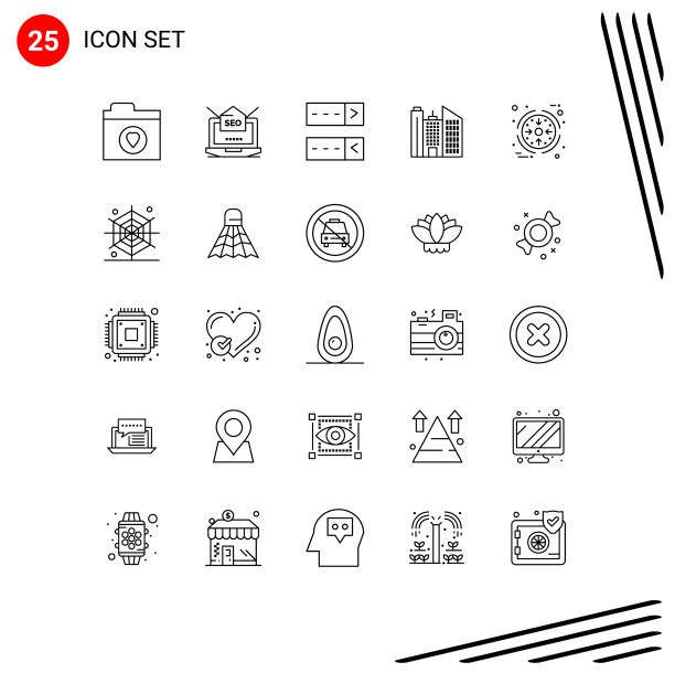 包25现代线条符号和符号的网页图片下载