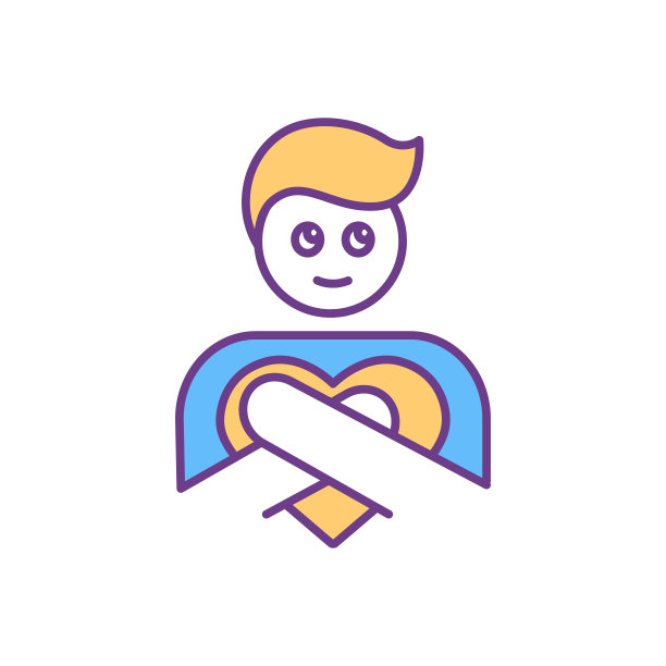 自我同情和自爱RGB颜色图标图片下载