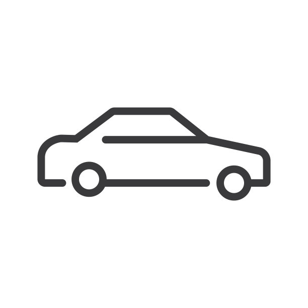 汽车黑线图标矢量图图片下载
