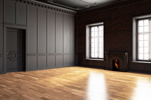 黑色墙壁的空房间图片下载