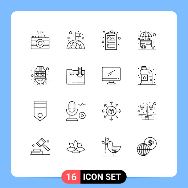 主题提纲和可编辑符号图片下载