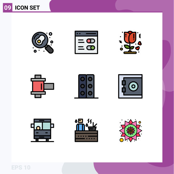 包9的创意填充线平色图片下载