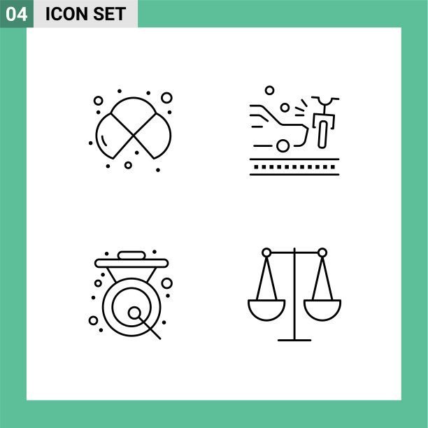 4创意图标的现代标志和符号图片下载