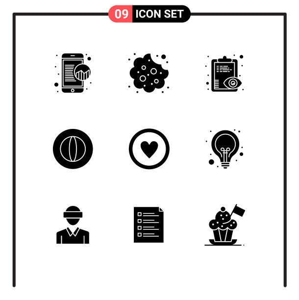 移动界面立体字形设置9个象形图图片下载